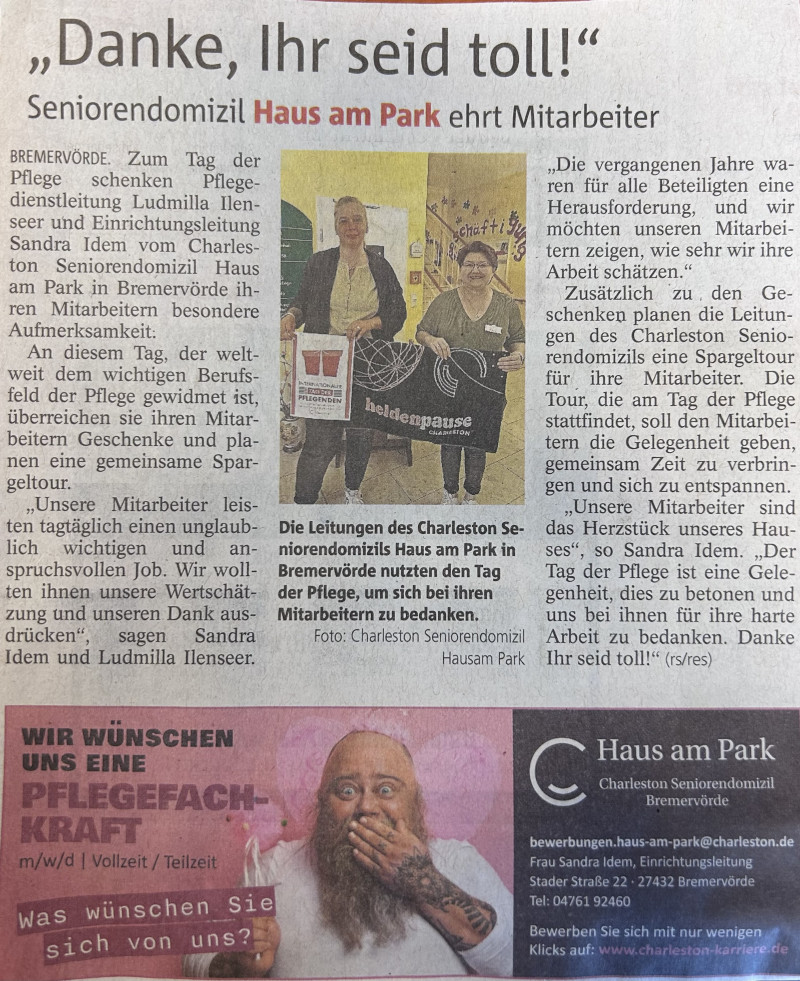111 Tag Der Pflege Zeitung
