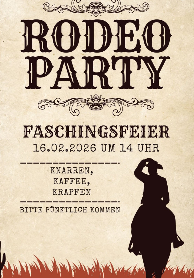 Aushang Fasching